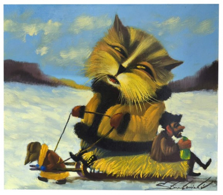 Картина «Возвращение с ярмарки-2» (Стратович В.В.), 40*35 см, холст, масло