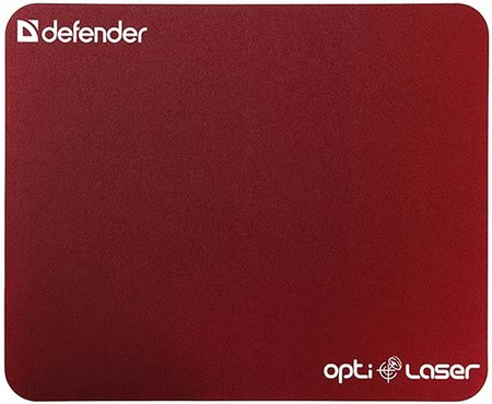 Коврик для мыши Defender Silver Opti-Laser, 210*180*0,4 мм, бордовый металлик