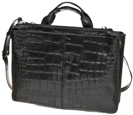 Портфель деловой из натуральной кожи «Кинг» 1086, 390*290*65 мм, черный Портфель деловой из натуральной кожи «Кинг» 1086, 390*290*65 мм, черный