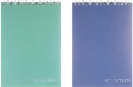 Блокнот на гребне ARTspace «Моноколор» А5, 145*200 мм, 80 л., клетка, Pale color, ассорти