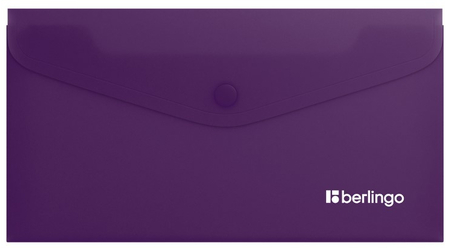 Папка-конверт пластиковая на кнопке Berlingo Soft Touch С6 (А6), толщина пластика 0,2 мм, фиолетовая Папка-конверт пластиковая на кнопке Berlingo Soft Touch С6 (А6), толщина пластика 0,2 мм, фиолетовая