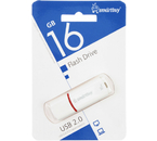Флэш-накопитель SmartBuy Crown (2.0), 16 Gb, корпус белый
