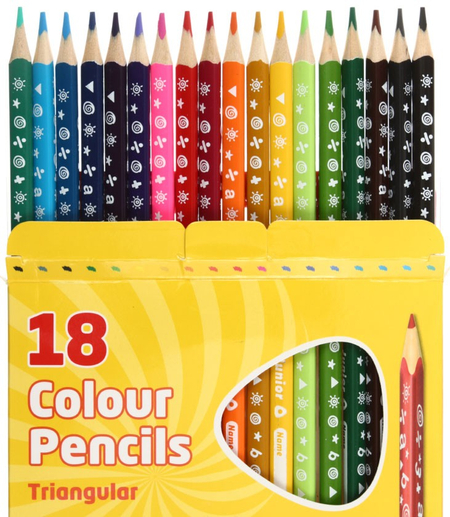 Карандаши цветные Color Pencil, 18 цветов, длина 175 мм 