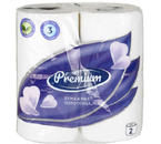 Полотенца бумажные OfficeClean Premium (в рулоне), 2 рулона, ширина 205 мм, белые