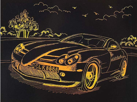 Набор для творчества «Гравюра» , «Автомобиль», эффект - золото