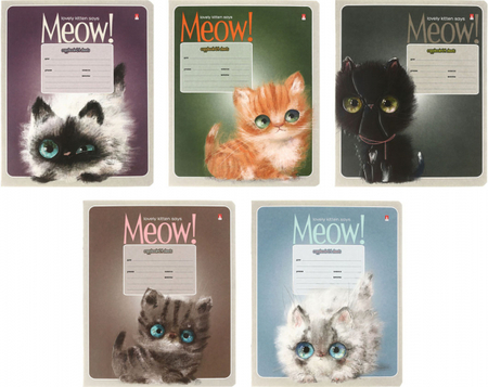 Тетрадь школьная А5, 24 л. на скобе Kitty Life, 165*200 мм, клетка, ассорти Тетрадь школьная А5, 24 л. на скобе Kitty Life, 165*200 мм, клетка, ассорти