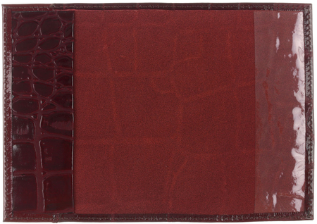 Обложка для паспорта «Кинг» 4334, 95*135 мм, рифленая темно-бордовая