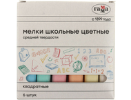 Мелки цветные «Гамма» средней твердости Мелки цветные «Гамма» средней твердости