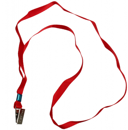 Тесьма для бейджа Brauberg, 45*1 см, красная