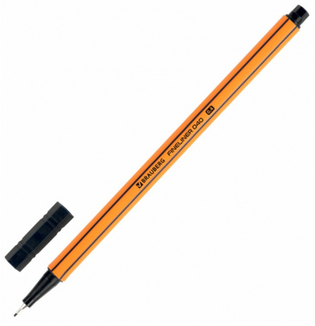 Лайнер Brauberg Fine 040, толщина линии 0,4 мм, черный Лайнер Brauberg Fine 040, толщина линии 0,4 мм, черный