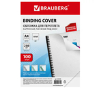 Обложки для переплета картонные Brauberg, А4, 100 шт., 230 г/м², белые, тиснение «под кожу» Обложки для переплета картонные Brauberg, А4, 100 шт., 230 г/м², белые, тиснение «под кожу»