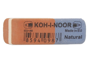 Ластик комбинированный BlueStar, 40×13 мм, синий с красным Ластик комбинированный BlueStar, 40×13 мм, синий с красным