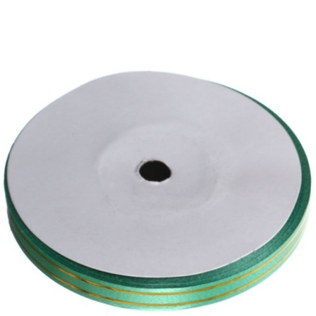 Лента упаковочная декоративная Winter Wings, 1 см (10 мм)*50 м, зеленая с золотистыми полосками Лента упаковочная декоративная Winter Wings, 1 см (10 мм)*50 м, зеленая с золотистыми полосками