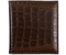 Визитница из натуральной кожи «Кинг» 4327, 115*125 мм, 2 кармана, 18 листов, рифленая коричневая
