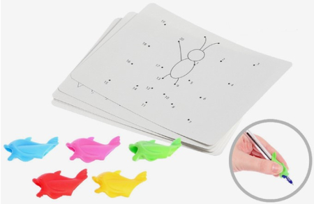 Набор развивающий «Рыбки для письма» (тренажёр для письма, ручка-самоучка), 5 тренажеров, 10 заданий, 3+