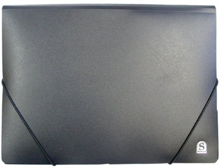 Папка пластиковая на резинке Sponsor, толщина пластика 0,5 мм, черная