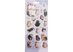 Наклейки гелевые Meshu, 10×23 см, 38 шт., Cute Cat Наклейки гелевые Meshu, 10×23 см, 38 шт., Cute Cat