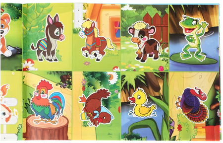 Книжка с наклейками «Играем в прятки», 160*240 мм, 6 л., «На веселой ферме»