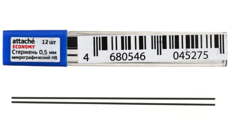 Грифели для автоматических карандашей Attache Economy, толщина грифеля 0,5 мм, твердость ТМ, 12 шт.