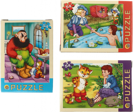 Пазлы «Рыжий кот», 175*130 мм, 54 элемента, «Кот в сапогах», ассорти