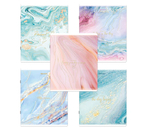 Тетрадь общая А5, 48 л. на скобе Pastel Marble, 163×202 мм, клетка, ассорти