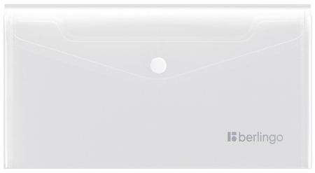 Папка-конверт пластиковая на кнопке Berlingo No Secret С6 (А6), толщина пластика 0,15 мм, прозрачная