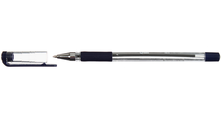 Ручка шариковая Qredo 755-S, корпус прозрачный, стержень синий Ручка шариковая Qredo 755-S, корпус прозрачный, стержень синий
