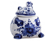 Солонка фарфоровая «Кот» (гжель) Солонка фарфоровая «Кот» (гжель)