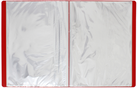 Папка пластиковая на 40 файлов «Бюрократ», толщина пластика 0,65 мм, красная