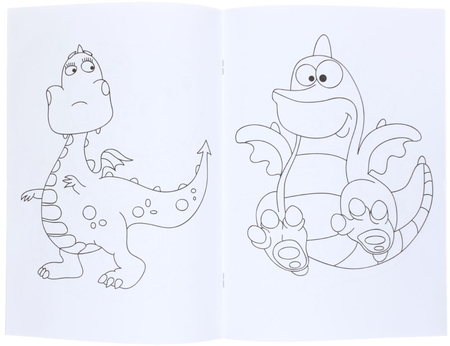 Книжка-раскраска «Драконы», А4, 8 л. Книжка-раскраска «Драконы», А4, 8 л.