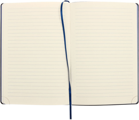 Ежедневник недатированный с ручкой Lorex, 155*215 мм, 128 л., черный/синий срез