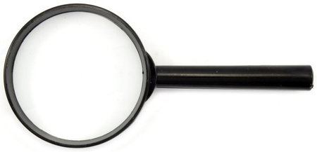 Лупа офисная, диаметр 60 мм, увеличение в 7 раз, черная 
