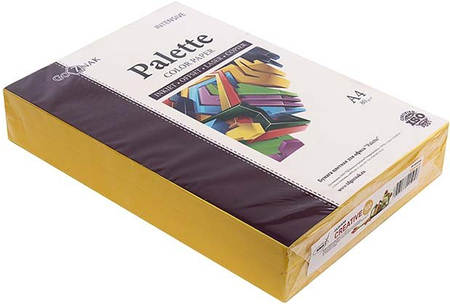 Бумага офисная цветная Palette Intensive, А4 (210*297 мм), 80 г/м2, интенсив, 500 л., желтый