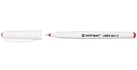 Лайнер Centropen 4611 F, толщина линии 0,3 мм, красный Лайнер Centropen 4611 F, толщина линии 0,3 мм, красный