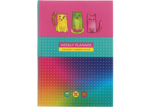 Книжка записная BG «Яркие коты», 150×210 мм, 80 л., точки