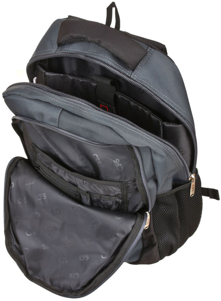 Рюкзак молодежный CFS 16,5", 420*300*120 мм, серо-черный