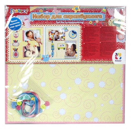 Набор для творчества «Скрапбукинг» Hobby, 2 шт., 305*305 мм + декор Набор для творчества «Скрапбукинг» Hobby, 2 шт., 305*305 мм + декор