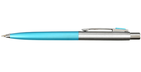 Ручка подарочная шариковая Berlingo Silver Arrow, корпус бирюзовый с серебристым, синяя