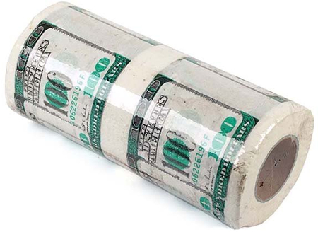 Полотенца бумажные сувенирные «Эврика» (в рулоне), 1 рулон, «100$»