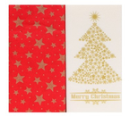 Салфетки сервировочные Bouquet Original, 33×33 см, 20 шт., «Золотая ель + Красный»