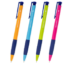 Ручка шариковая автоматическая Brauberg A-30 Color Mix, корпус ассорти, стержень синий