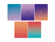 Тетрадь школьная А5, 40 л. на скобе BG «Градиент»