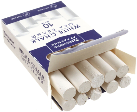 Мел белый Brauberg «Академия», 10 шт., мягкий Мел белый Brauberg «Академия», 10 шт., мягкий