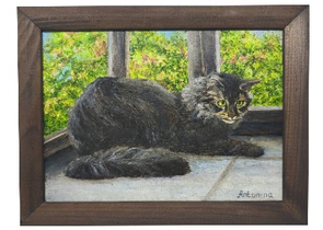 Картина «Кот» №2606 (Джонс А.С.), 17×24 см, холст, масло