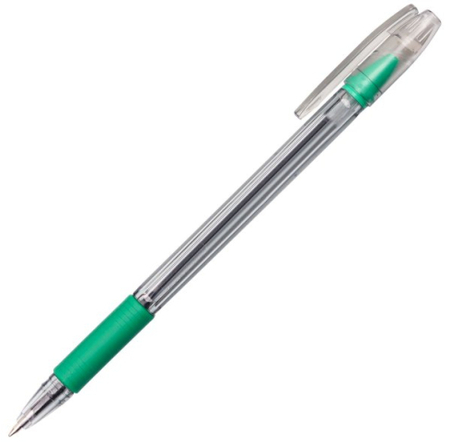 Ручка шариковая Qredo 740, корпус тонированный, стержень зеленый Ручка шариковая Qredo 740, корпус тонированный, стержень зеленый