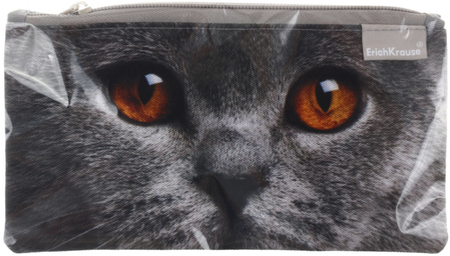 Пенал конверт ErichKrause Light, 220*120 мм, Grey Cat Пенал конверт ErichKrause Light, 220*120 мм, Grey Cat