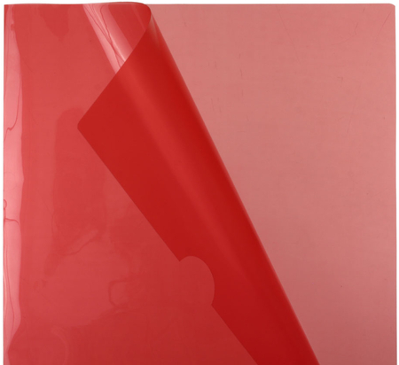 Папка-уголок пластиковая «Стамм.» А4, толщина пластика 0,18 мм, прозрачная красная