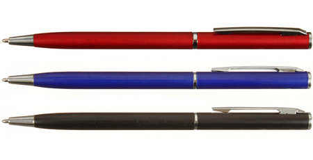 Ручка подарочная шариковая автоматическая Balu, корпус ассорти, стержень синий