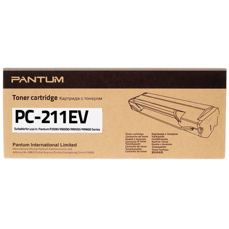 Тонер-картридж Pantum PC-211EV, ресурс 1600 страниц, черный Тонер-картридж Pantum PC-211EV, ресурс 1600 страниц, черный