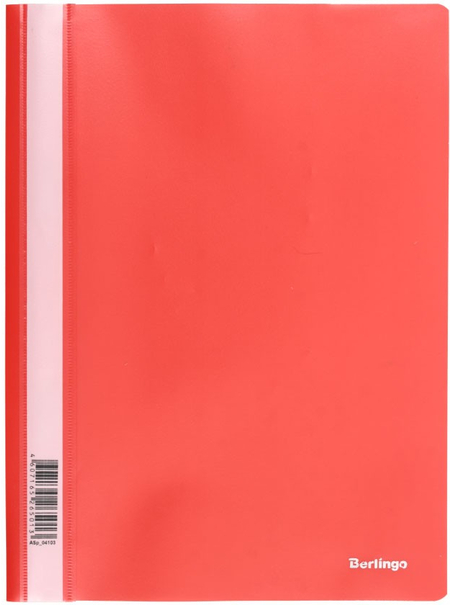 Папка-скоросшиватель пластиковая А4 Berlingo, толщина пластика 0,18 мм, красная